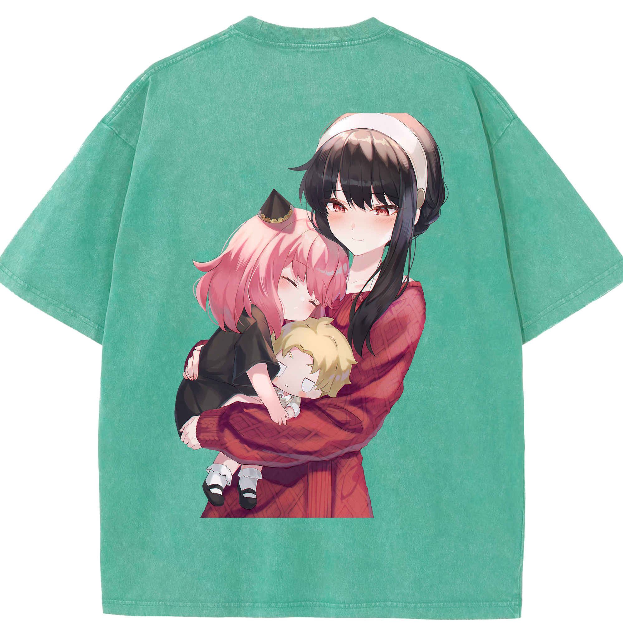 （画像用） SPY×FAMILY间谍家家酒 綿100% ヴィンテージ風 半袖Tシャツ（背面プリント）